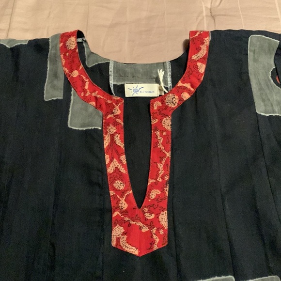 NEW BLU NOMAD BLOCK PRINT Maxi Dress - Picture 4 of 11